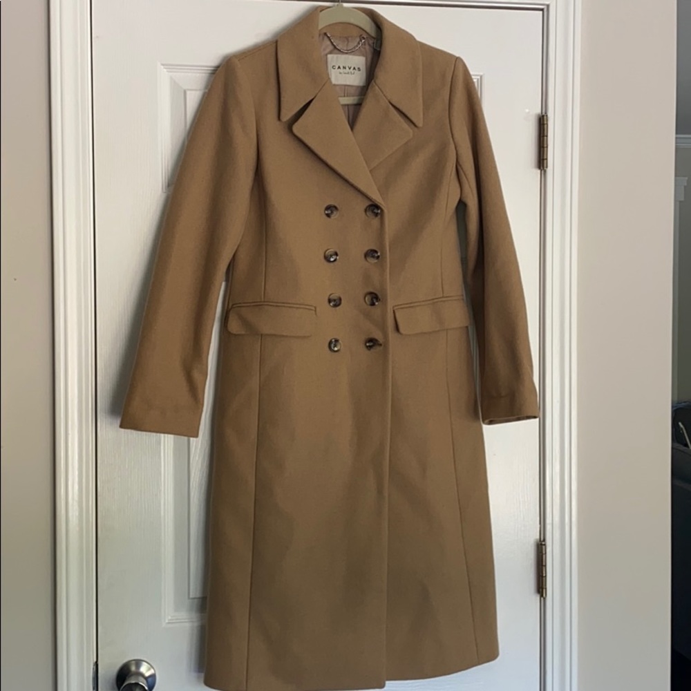 Long Wool Pea Coat - Never Worn, Lands End